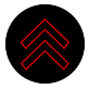 Red neon arrows pointing up